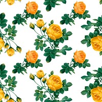 Yellow roses wallpaper design vector