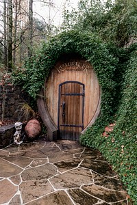 Entrance to one of the wine-cellar &quot;caves&quot; at the Rombauer winery in California&#39;s Napa Valley. Original image from <a href="https://www.rawpixel.com/search/carol%20m.%20highsmith?sort=curated&amp;page=1">Carol M. Highsmith</a>&rsquo;s America. Digitally enhanced by rawpixel.