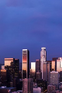 Skyline view of Los Angeles, California. Original image from Carol M. Highsmith&rsquo;s America. Digitally enhanced by rawpixel.