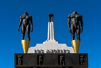 These headless, nude statues, by xxx, at the entrance to the Los Angeles Memorial Coliseum sports stadium, caused quite a stir when they were introduced as Los Angeles hosted the 1984 Summer Olympic Games.
