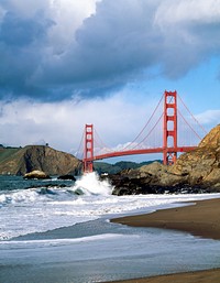 The Golden Gate Bridge. Original image from Carol M. Highsmith’s America. Digitally enhanced by rawpixel.