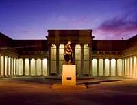 An original cast of Auguste Rodin's "The Thinker" welcomes visitors to the California Palace of the Legion of Honor art museum. Original image from Carol M. Highsmith’s America. Digitally enhanced by rawpixel.