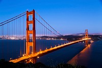 The Golden Gate Bridge is a suspension bridge spanning the Golden Gate, the opening of the San Francisco Bay into the Pacific Ocean.