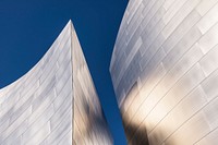 Detail of the Walt Disney Center Concert Hall in downtown Los Angeles, California.
