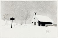 Snow Storm in Vermont by <a href="https://www.rawpixel.com/search/Mary%20Altha%20Nims?sort=curated&amp;type=all&amp;page=1">Mary Altha Nims</a> (1817&ndash;1907). Original from The Cleveland Museum of Art. Digitally enhanced by rawpixel.