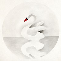 Swan by <a href="https://www.rawpixel.com/search/Mary%20Altha%20Nims?sort=curated&amp;type=all&amp;page=1">Mary Altha Nims</a> (1817&ndash;1907). Original from The Cleveland Museum of Art. Digitally enhanced by rawpixel.