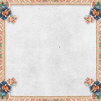 Vintage floral frame design element