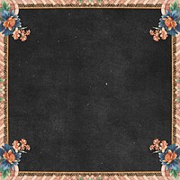 Vintage floral frame design element