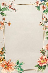 Vintage floral frame design element