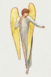 Vintage angel illustration design element