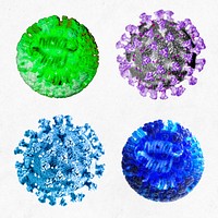 Ultrastructural illustration of coronavirus and other infectious viruses