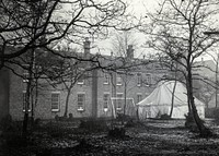 Base Hospital 37, Dartford, England with tent during influenza epidemic. Original image from National Museum of Health and Medicine. Digitally enhanced by rawpixel.