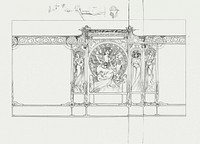 Panel with variants of the Fouquet boutique by <a href="https://www.rawpixel.com/search/Alphonse%20Maria%20Mucha?sort=curated&amp;page=1">Alphonse Maria Mucha</a> (1869&ndash;1939). Original from The Public Institution Paris Mus&eacute;es. Digitally enhanced by rawpixel.