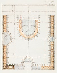 General plan of the mosaic for Fouquet jewelry store by <a href="https://www.rawpixel.com/search/Alphonse%20Maria%20Mucha?sort=curated&amp;page=1">Alphonse Maria Mucha</a> (1869&ndash;1939). Original from The Public Institution Paris Mus&eacute;es. Digitally enhanced by rawpixel.