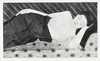 Sleeping figure (Slapende figuur) (1917) print in high resolution by Samuel Jessurun de Mesquita. Original from The Rijksmuseum. Digitally enhanced by rawpixel.