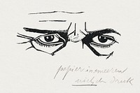 Self&ndash;portrait of the eyes only (Zelfportret van alleen de ogen) (1917) print in high resolution by Samuel Jessurun de Mesquita. Original from The Rijksmuseum. Digitally enhanced by rawpixel.