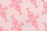 Vintage pink geometric gatsby pattern background, remix from artworks by Samuel Jessurun de Mesquita