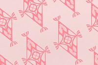 Vintage pink geometric gatsby pattern psd background, remix from artworks by Samuel Jessurun de Mesquita