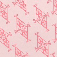 Vintage pink geometric gatsby pattern psd, remix from artworks by Samuel Jessurun de Mesquita