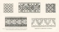 12nd-century designs. Digitally enhanced from our own original 1888 edition from L'ornement Polychrome by Albert Racine (1825–1893).