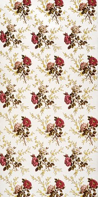 Flower wallpaper (ca. 1860&ndash;1880) pattern in high resolution by Mathevon et Bouvard. Original from The Art Institute of Chicago. Digitally enhanced by rawpixel.