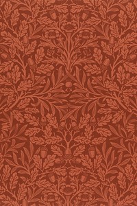 Antique red botanical pattern background image
