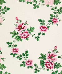 Rose textile designs (ca. 1830&ndash;1850) in high resolution. Original from The Smithsonian. Digitally enhanced by rawpixel.