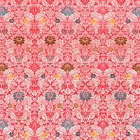 Vintage red floral pattern background vector