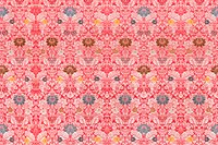 Floral vector red pattern background vintage style