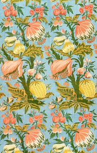 Floral pattern in high resolution from the early 18th century. Original from the Los Angeles County Museum of Art. Digitally enhanced by rawpixel.
