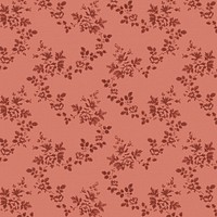 Blooming red flowers psd pattern background vintage style