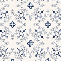 Blue and white psd vintage floral background image