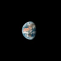 View of Earth, showing Africa, Europe and Asia taken from the Apollo 11 spacecraft during its trans-lunar coast toward the moon. Original from NASA. Digitally enhanced by rawpixel.