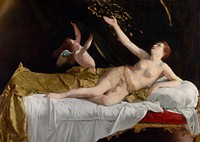 Danaë and the Shower of Gold (1621-1623) painting in high resolution by Orazio Gentileschi. Original from Getty Museum. Digitally enhanced by rawpixel.