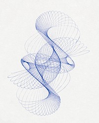 Abstract Pendulum curve sticker, vintage design element vector
