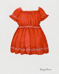 Child's Dress (ca.1936) by Gladys C. Parker. Original from The National Gallery of Art. Digitally enhanced by rawpixel.