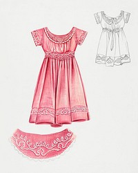 Child's Dress (ca. 1937) by Al Curry. Original from The National Gallery of Art. Digitally enhanced by rawpixel.