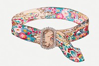 Vintage belt psd, remix from artwork by Gladys Cook