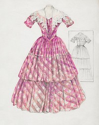Dress (1935/1942) by Mary Berner. Original from The National Gallery of Art. Digitally enhanced by rawpixel.