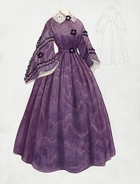 Dress (ca. 1940) by Jessie M. Benge. Original from The National Gallery of Art. Digitally enhanced by rawpixel.