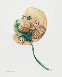 Doll's Straw Bonnet (1935–1942) by Carmel Wilson. Original from The National Gallery of Art. Digitally enhanced by rawpixel.