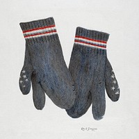 Mittens (c. 1940) by Ethel Dougan. Original from The National Gallery of Art. Digitally enhanced by rawpixel.