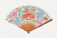 Antique fan psd design element, remixed from artwork by Vincent Burzy