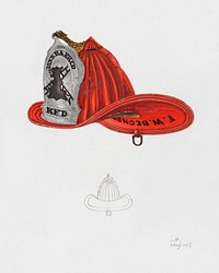 Fireman's Hat (1937) by William Lang. Original from The National Gallery of Art. Digitally enhanced by rawpixel.