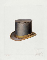 High Beaver Hat (c. 1937) by Gordon Saltar. Original from The National Gallery of Art. Digitally enhanced by rawpixel.