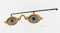 Shop Sign Spectacles (c.1935&ndash;1942) by John H. Tercuzzi. Original from The National Gallery of Art. Digitally enhanced by rawpixel.