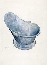 Bath Tub (ca. 1941) by John Lang. Original from The National Gallery of Art. Digitally enhanced by rawpixel.