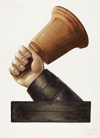 &quot;Bell in Hand&quot; Tavern Sign (1935&ndash;1942). Original from The National Galley of Art. Digitally enhanced by rawpixel.