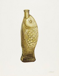 "Fish Bitters" Bottle (1935/1942) by Loraine Makimson Original from The National Galley of Art. Digitally enhanced by rawpixel.