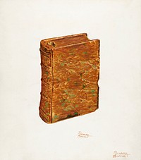 Book Flask (ca. 1939) by Richard Barnett. Original from The National Galley of Art. Digitally enhanced by rawpixel.